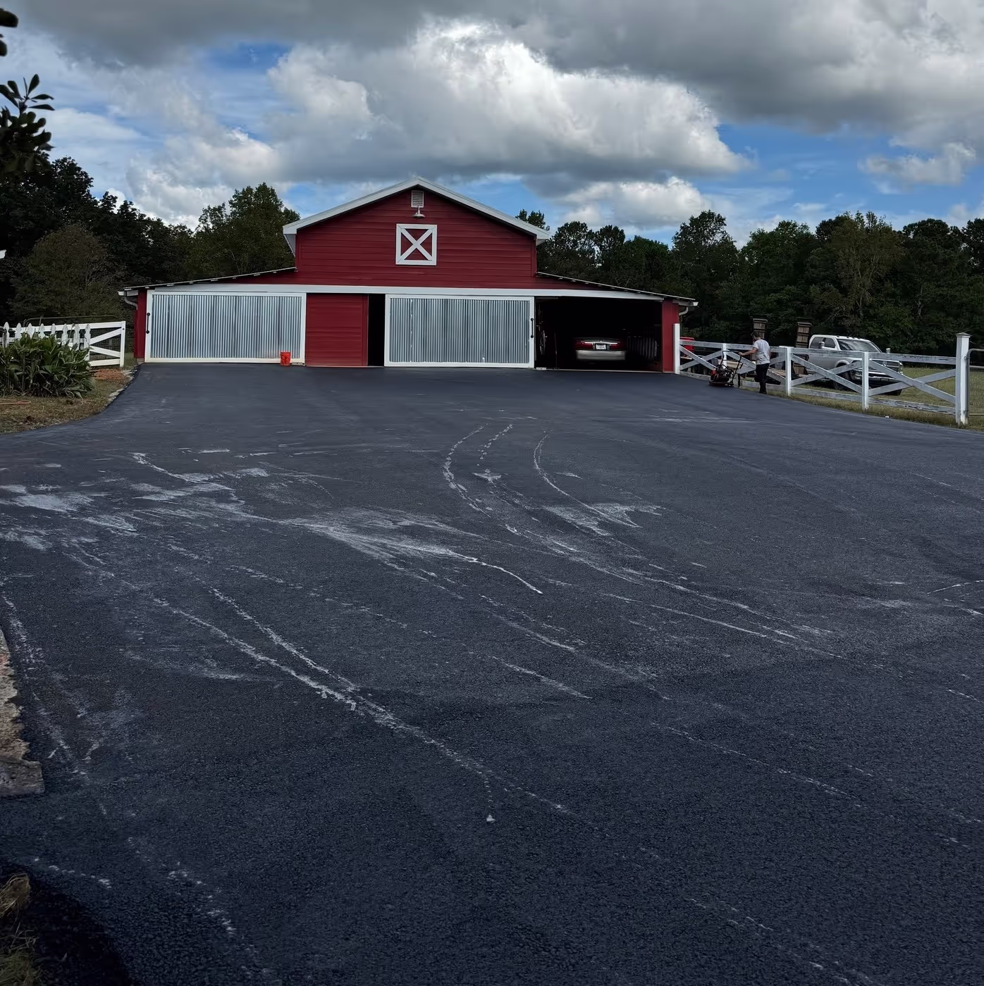 Asphalt paving project by Apex Paving