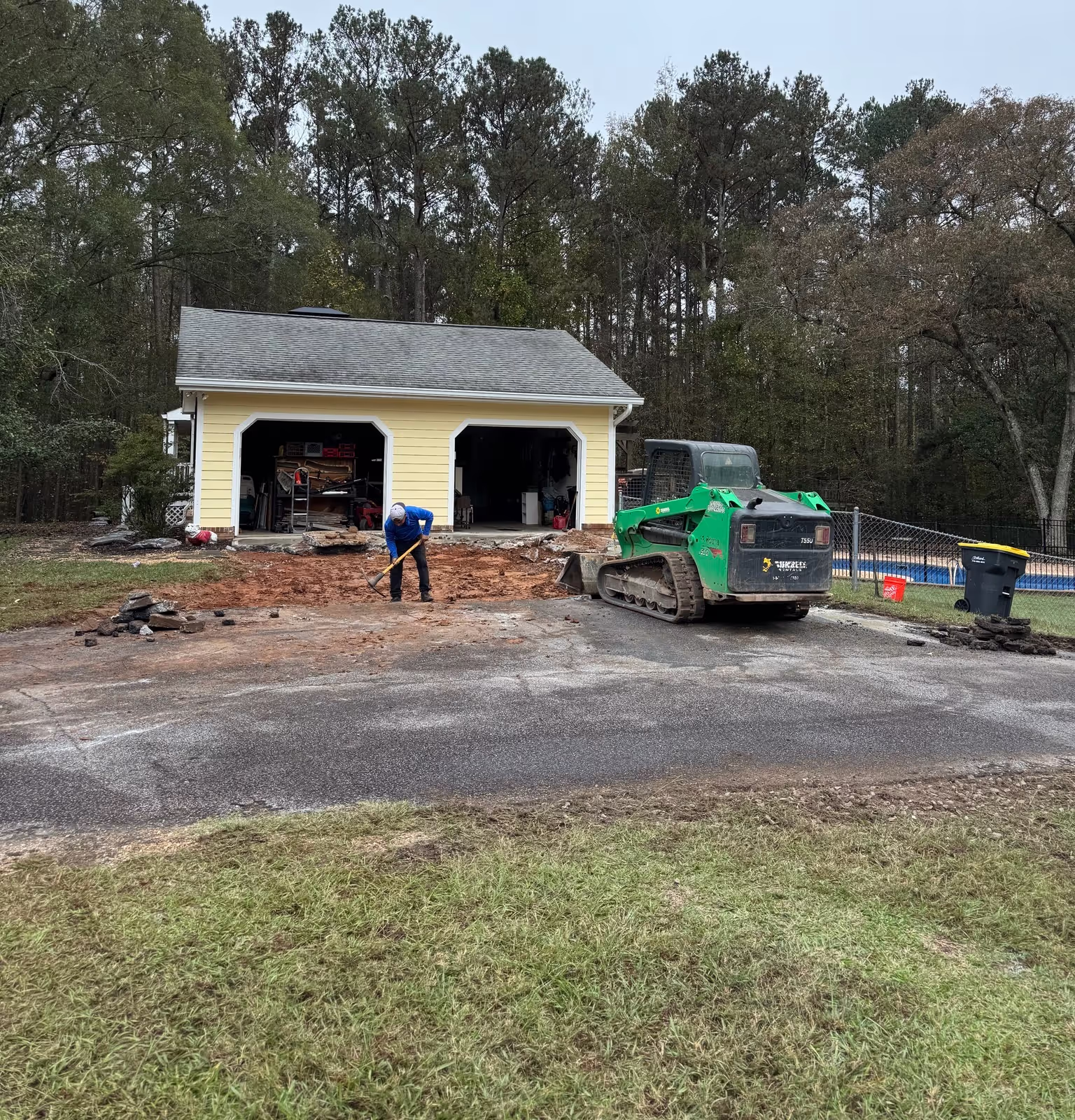 Asphalt paving project by Apex Paving